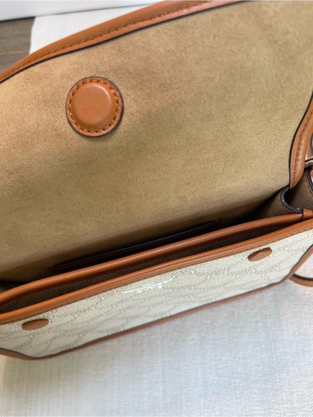 NWT MCM HIMMEL CROSSBODY IN LAURETOS W DETACHABLE FLAP POUCH CALF LEATHER TRIM - Picture 10 of 17